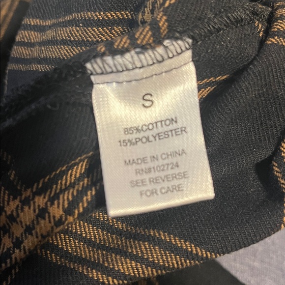 NWOT Hester & Orchard Sz Small Plaid flannel long sleeve - Picture 6 of 6
